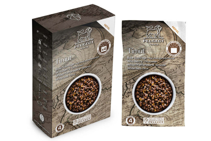 Coffret de 4 sachets fraicheur Peugeot 10g poivre sauvage Timut du Népal