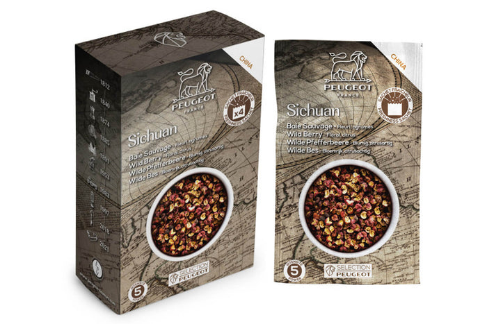 Coffret de 4 sachets fraîcheur Peugeot poivre rouge de Sichuan