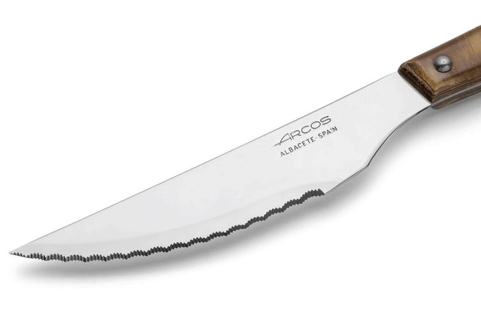 Coffret de 6 couteaux à steak/pizza Arcos lame dentelée 11cm