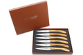 Coffret de 6 couteaux de table Laguiole en Aubrac l'Ecir manches en olivier