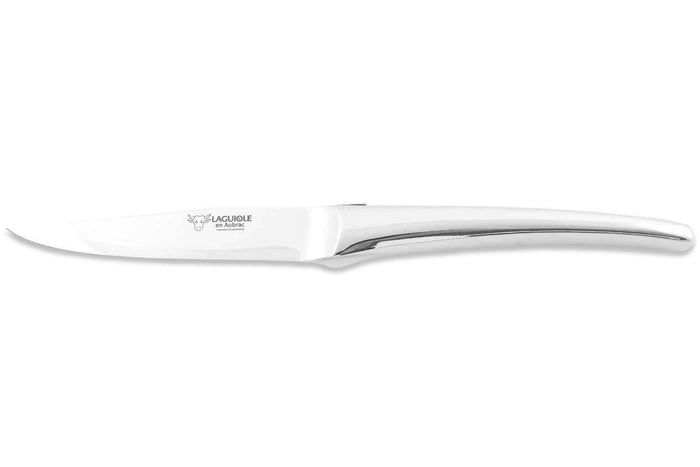 Coffret de 6 couteaux de table Laguiole en Aubrac Monobloc en inox brillant