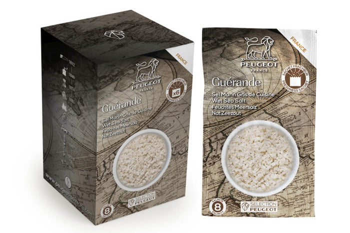 Coffret de 6 sachets fraîcheur Peugeot sel de Guérande humide - 6x50g