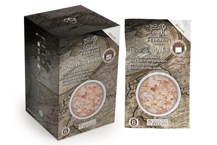 Coffret de 7 sachets fraîcheur Peugeot sel rose des Andes - 7x50g