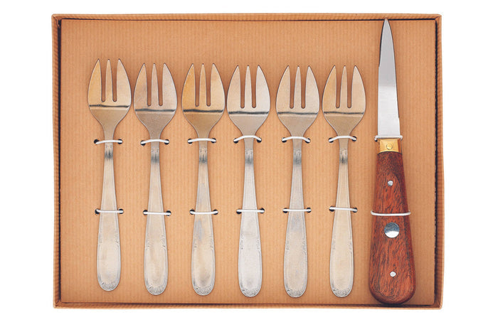 Coffret dégustation des huîtres Au Nain 6 fourchettes + 1 lancette