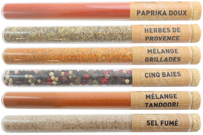 Coffret d'épices Le Monde en Tube Barbecue et Plancha 6 saveurs