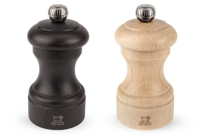 Coffret duo moulin à sel et poivre Peugeot Bistro en bois chocolat + naturel 10cm