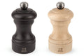Coffret duo moulin à sel et poivre Peugeot Bistro en bois chocolat + naturel 10cm