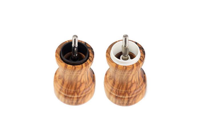 Coffret duo moulin à sel et poivre Peugeot Bistro en bois d'olivier 10cm