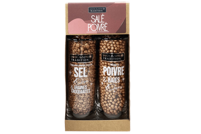Coffret duo Savor&Sens Or rose sel et poivre