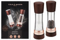 Coffret moulins sel et poivre Cole & Mason Derwent châtaigner gold rose 19cm