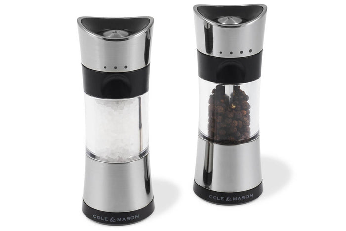 Coffret moulins sel et poivre Cole & Mason Horsham en acrylique et inox 15,4cm