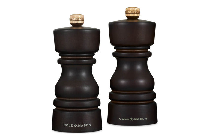 Coffret moulins sel et poivre Cole & Mason London chocolat 13cm