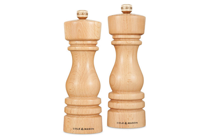 Coffret moulins sel et poivre Cole & Mason London hêtre 18cm