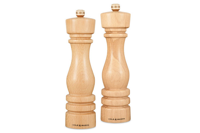 Coffret moulins sel et poivre Cole & Mason London hêtre 22cm