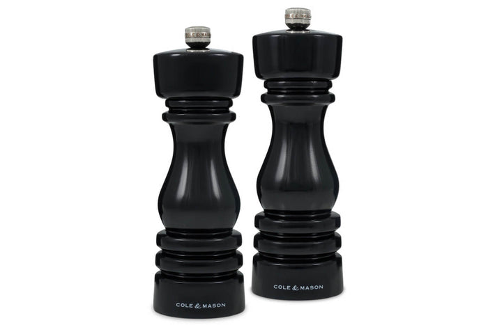 Coffret moulins sel et poivre Cole & Mason London noir gloss 18cm