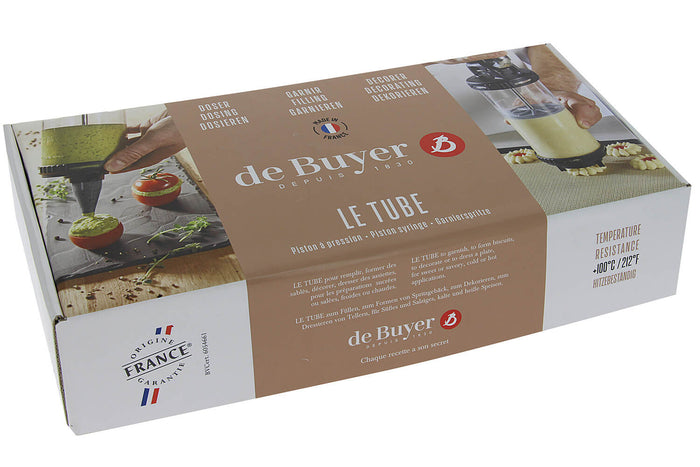 Coffret piston à pression De Buyer Le Tube avec accessoires