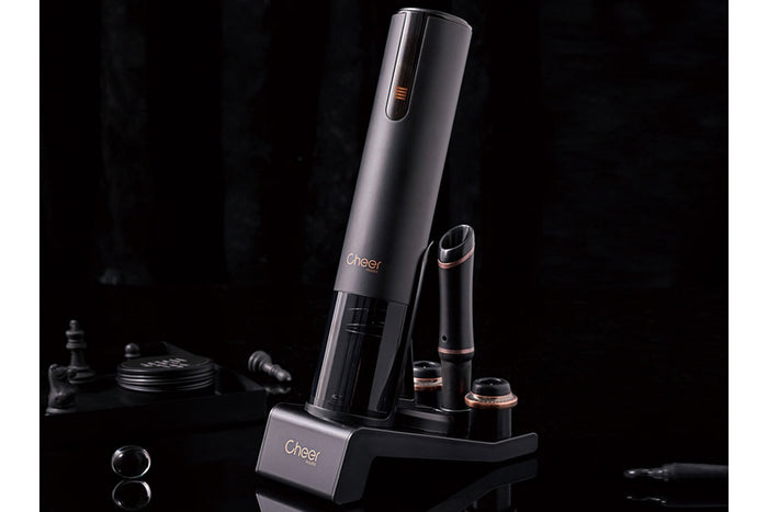 Coffret tire-bouchon automatique rechargeable Cheer Moda Sommelier et accessoires