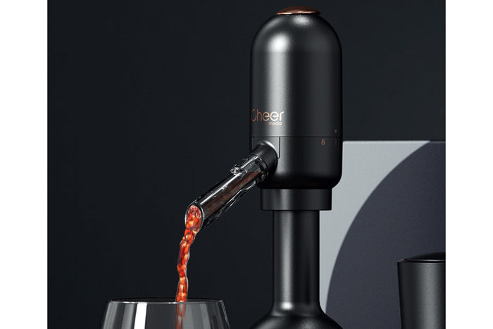 Coffret tire-bouchon électrique et accessoires pour le vin Cheer Moda Matrix - Noir & Bronze