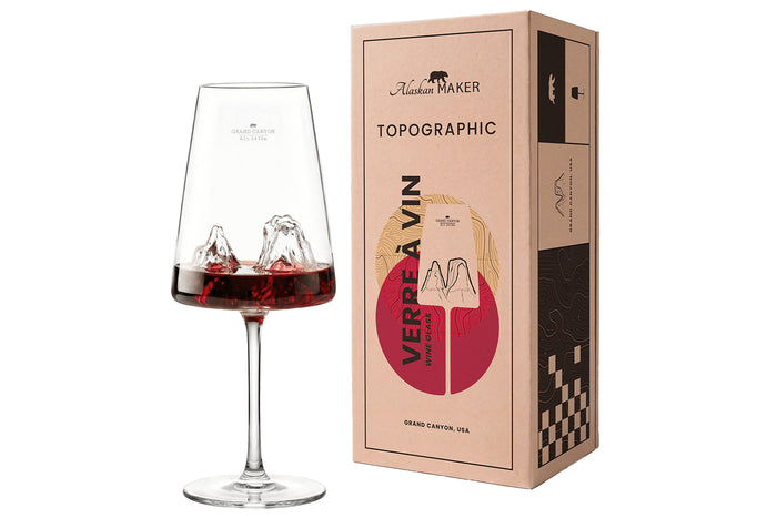 Coffret verre à vin Alaskan Maker Topographic Grand Canyon