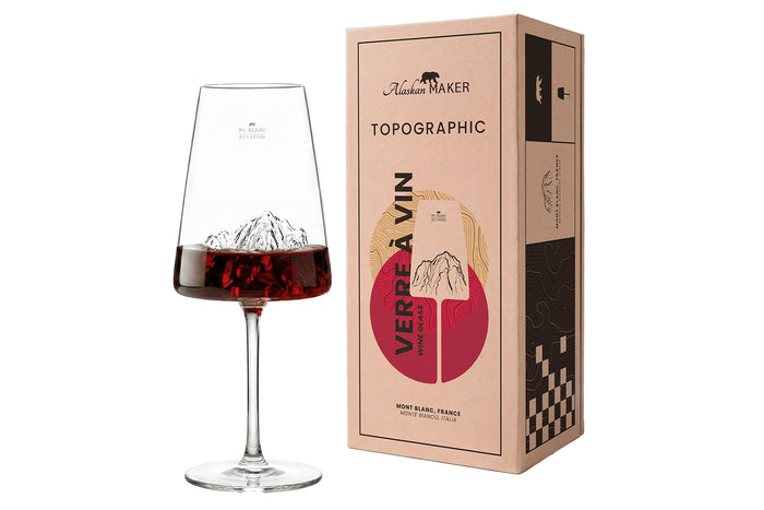 Coffret verre à vin Alaskan Maker Topographic Mont Blanc