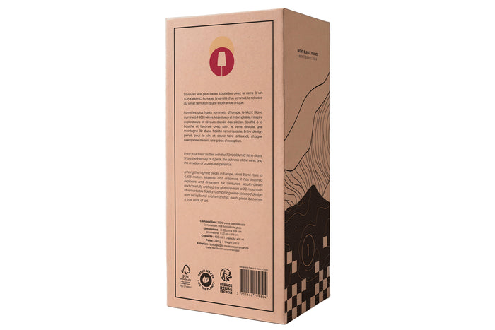 Coffret verre à vin Alaskan Maker Topographic Mont Blanc
