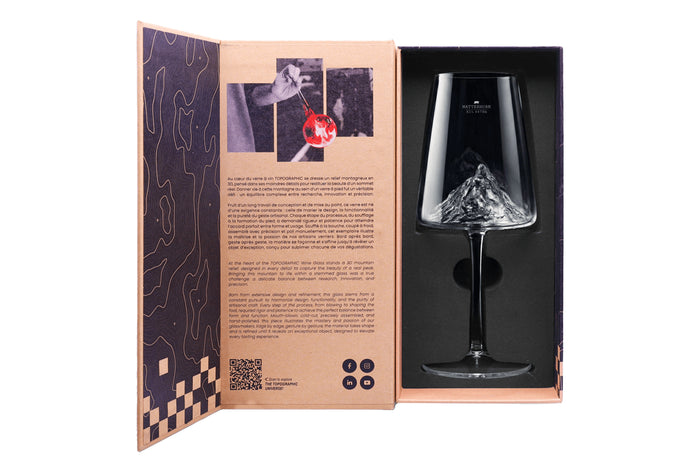 Coffret verre à vin Alaskan Maker Topographic Mont Cervin