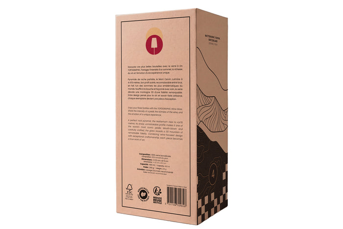 Coffret verre à vin Alaskan Maker Topographic Mont Cervin