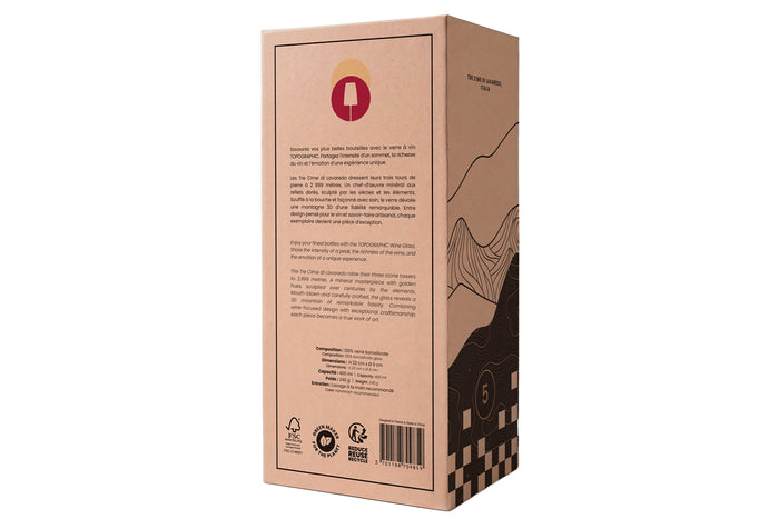Coffret verre à vin Alaskan Maker Topographic Tre Cime di Lavaredo