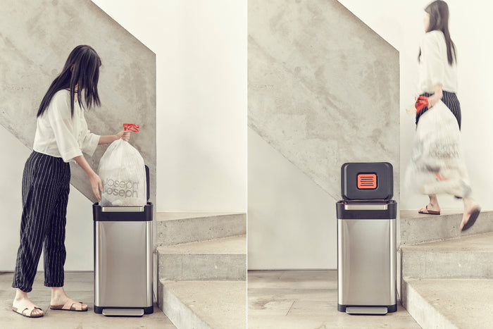 Compacteur à déchets Joseph Joseph Titan 30L en acier inoxydable