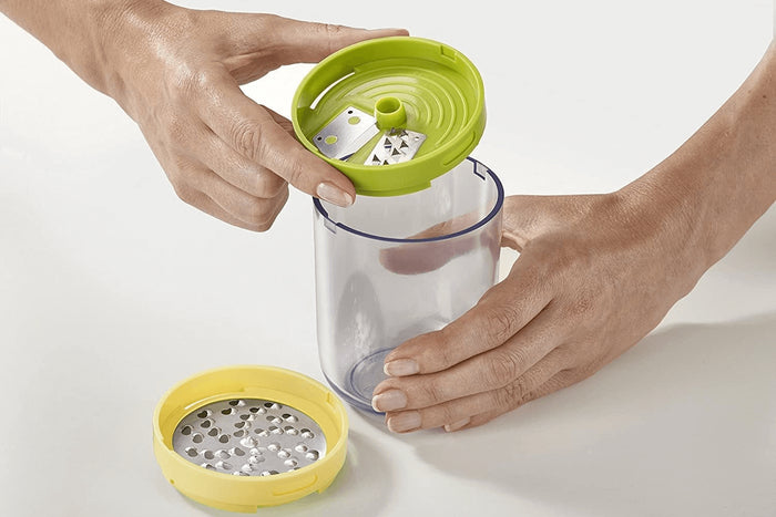 Coupe légumes spirale 3 en 1 Joseph Joseph Spiro en acier inoxydable et polymère