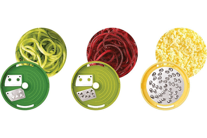 Coupe légumes spirale 3 en 1 Joseph Joseph Spiro en acier inoxydable et polymère