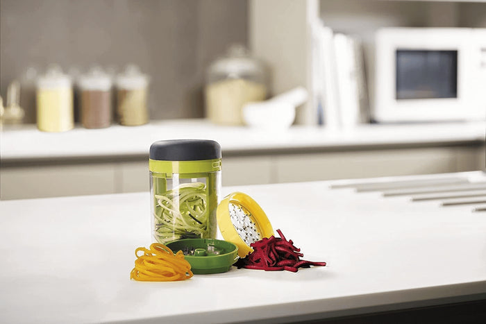 Coupe légumes spirale 3 en 1 Joseph Joseph Spiro en acier inoxydable et polymère