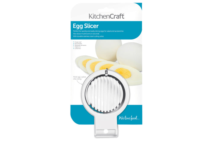 Coupe-œufs KitchenCraft en acier inoxydable et polymère blanc