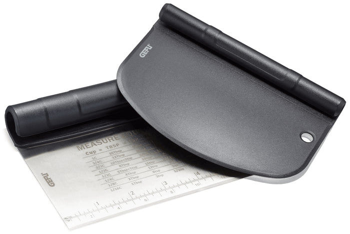 Coupe-pâte Gefu Dutto 2-en-1 en acier inox et polymère noir