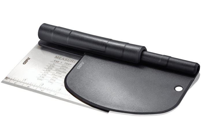 Coupe-pâte Gefu Dutto 2-en-1 en acier inox et polymère noir