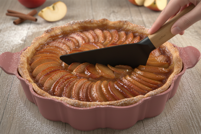 Coupe-tarte anti-rayure Cookut pour plat à tarte Le Formidable