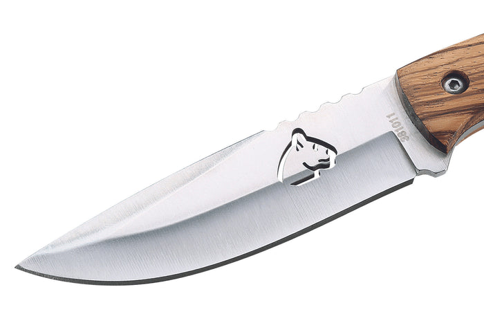 Couteau PUMA-TEC 381011 lame inox 10cm manche en zebrano avec son étui