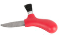 Couteau à champignons Mora Karl-Johan 12206 lame inox 6,2cm manche polypropylène rouge + étui