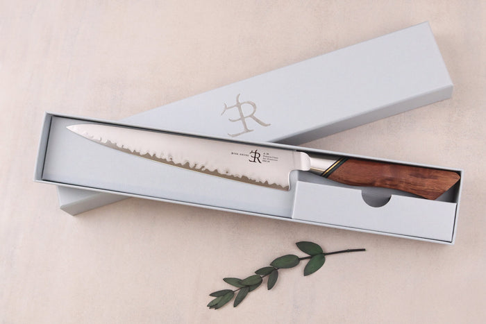 Couteau à découper 20,5cm Ryda Knives A-30 San Maï et manche en noyer