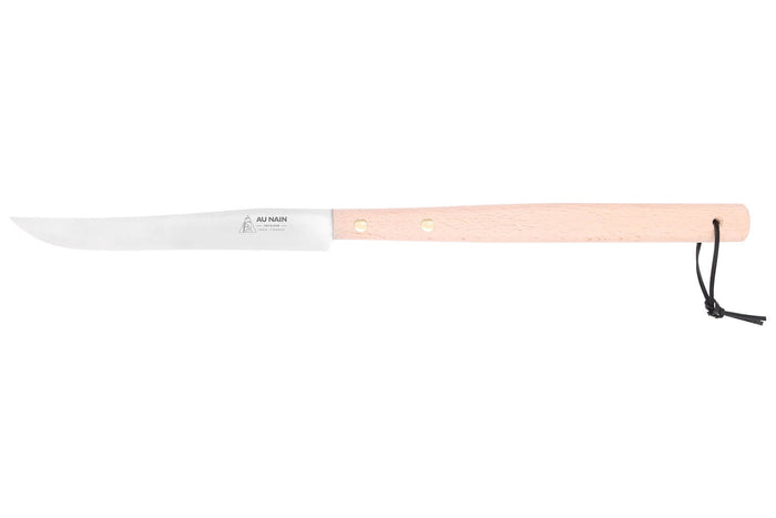 Couteau à découper 20cm spécial barbecue Au Nain manche en hêtre 27cm