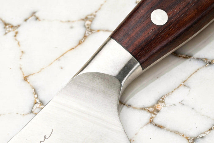 Couteau à découper 30cm Guillaume Leonard Cuistot en acier inoxydable et bois de santal rouge