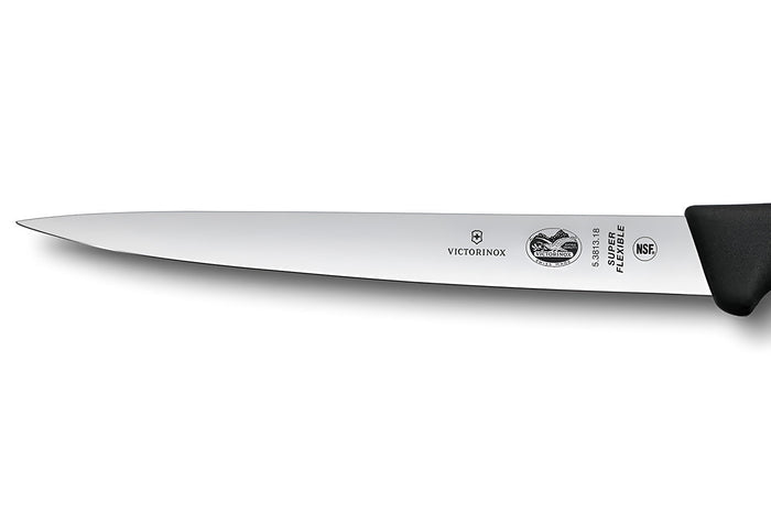 Couteau à dénerver/filet de sole Victorinox lame super flexible 18cm manche fibrox noir