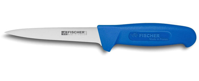 Couteau à désosser professionnel Fischer HACCP lame usée 14cm manche bleu