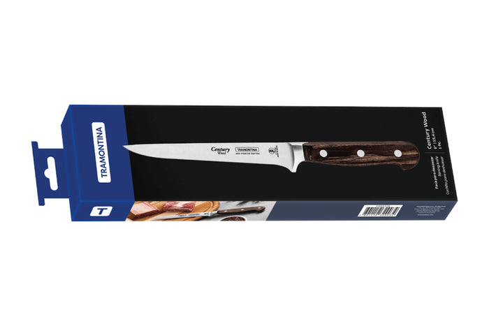 Couteau à désosser Tramontina Century lame inox forgé 15cm manche technobois