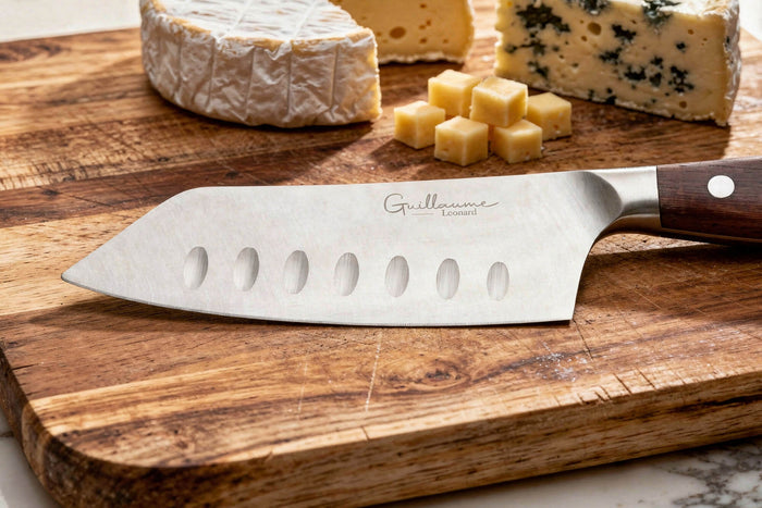Couteau à fromage 12cm Guillaume Leonard Cuistot en acier inoxydable et bois de santal rouge