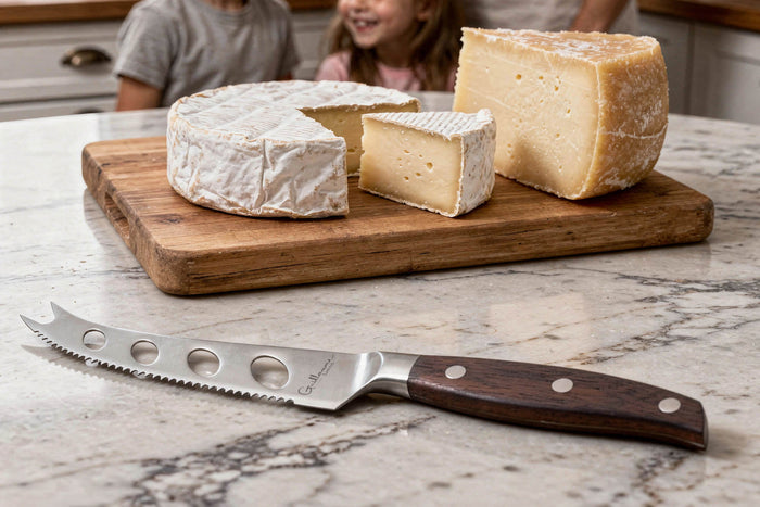 Couteau à fromage 13cm Guillaume Leonard Cuistot en acier inoxydable et bois de santal rouge