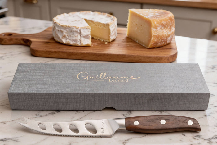 Couteau à fromage 13cm Guillaume Leonard Cuistot en acier inoxydable et bois de santal rouge