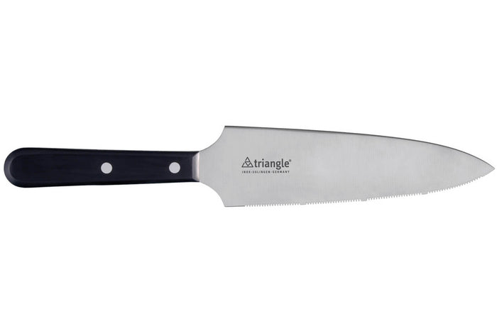 Couteau à gâteau Triangle lame dentée 18cm