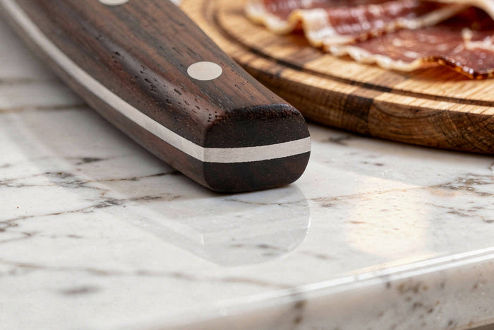 Couteau à jambon 25cm Guillaume Leonard Cuistot en acier inoxydable et bois de santal rouge