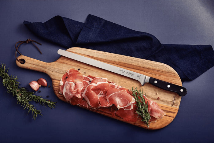 Couteau à jambon Tramontina Century lame forgée 25cm manche polycarbonate noir